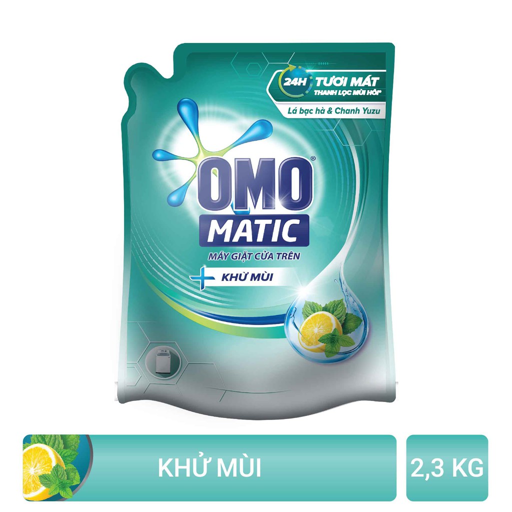 Nước giặt omo matic 2,3kg - omo matic khử mùi