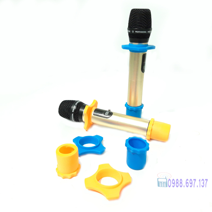 2 bộ chống lăn micro không dây SILICON dẻo MIC - micro karaoke