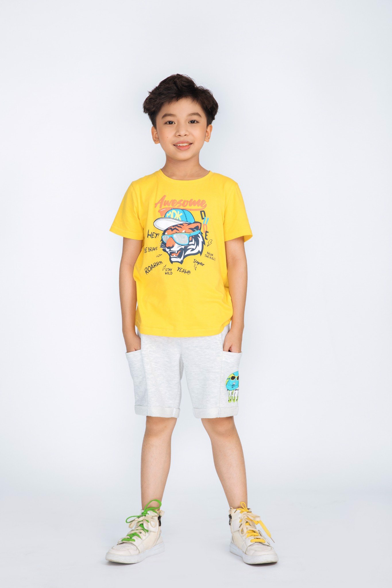Quần short thun bé trai cbspr20p08