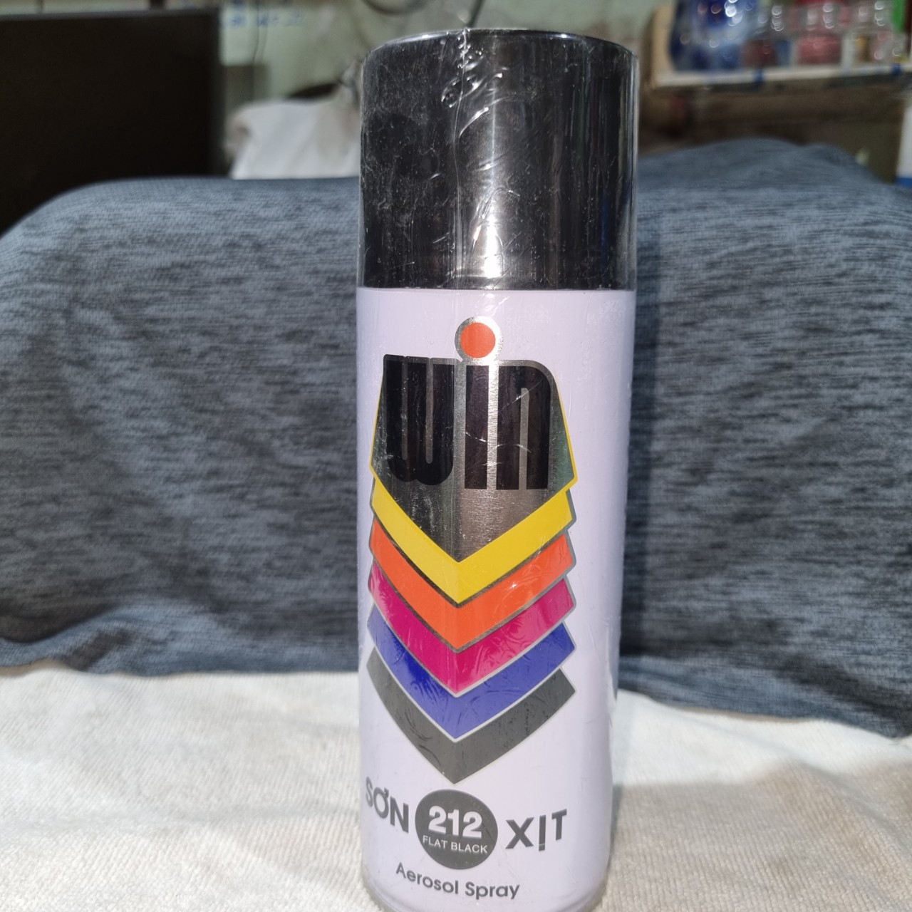 Sơn xịt màu đen mờ a212 win