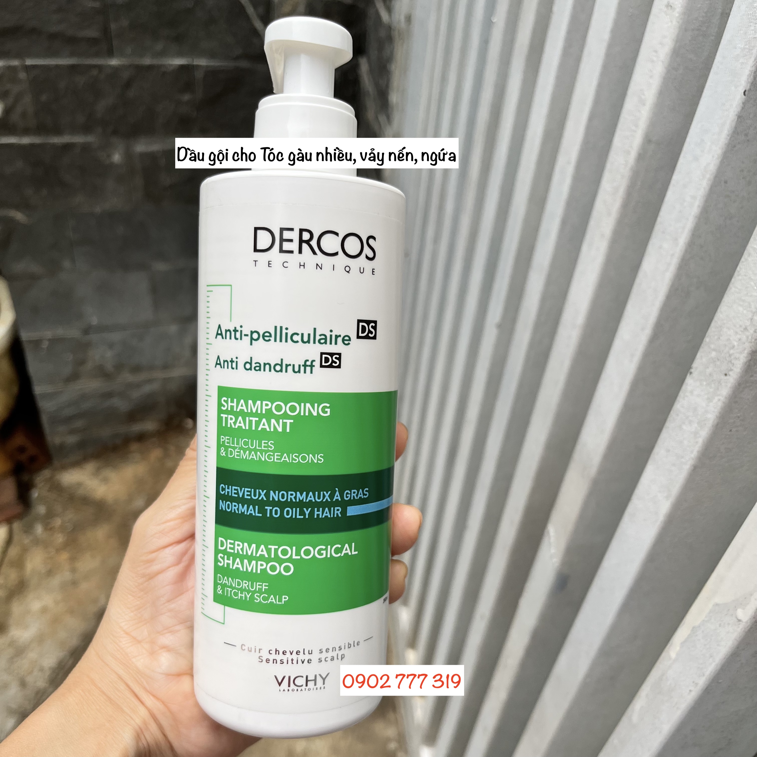 Dầu gội Dercos Vichy ngăn ngừa Gàu, nấm da đầu, ngứa -390ml. Giá săn sale tại Pháp