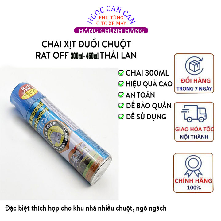 Chai Xịt Đuổi Chuột RAT OFF ANTI RAT SPRAY 300ml - 450ml