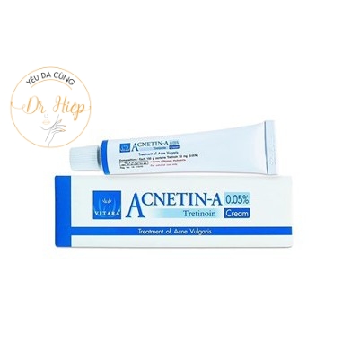Acnetin a 0.05 tube 10g kem thoa mụn trẻ hóa da
