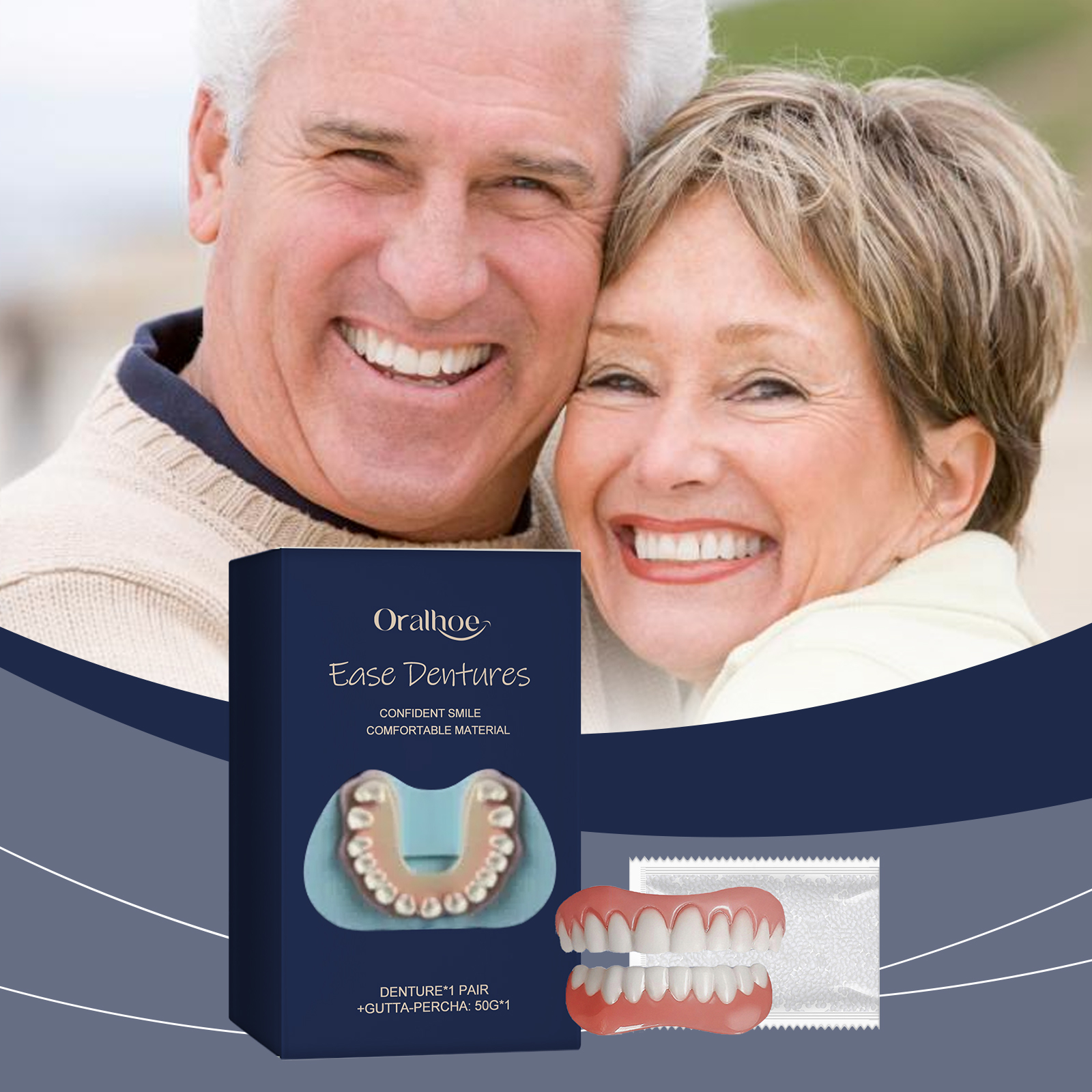 Snap-on Veneer Dentures: Một bộ trang điểm răng giúp tăng sự thoải mái cho nụ cười, một bộ hàm giả với chất liệu thoải mái