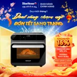 [Trả Góp 0%] Nồi Chiên Không Dầu Kết Hợp Hấp Hơi Nước BlueStone AFB-5895 (24 Lít) - Công Suất Chiên Nướng 1650W, Hấp 985W - Bảo hành 2 năm - Hàng chính hãng