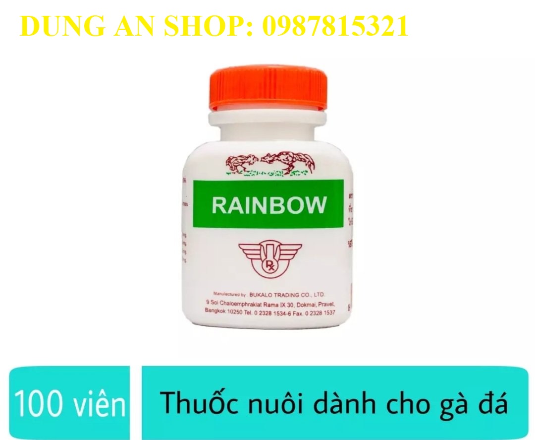 Rainbow cho gà đá. thuốc tăng cơ bắp, nở khung xương. giúp cơ bắp săn chắc cho gà đá.