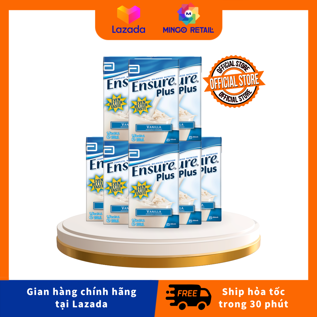 Sữa nước Ensure Plus 200ml vị Vanilla thơm ngon dễ uống