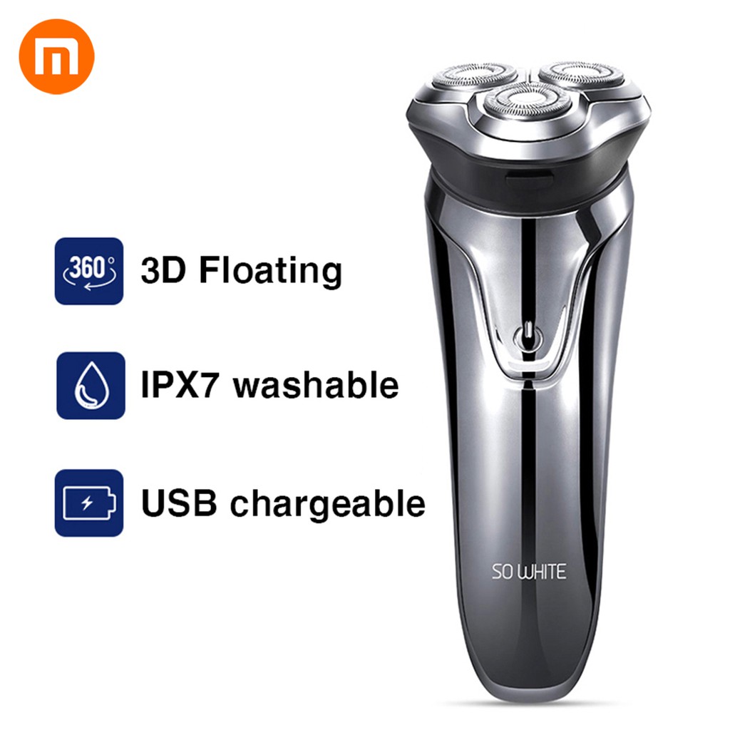 Máy cạo râu xiaomi pinjing/so white 3d smart shaver es3