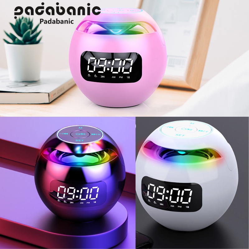 Loa Bluetooth mini hình cầu, loa bluetooth kiêm đồng hồ báo thức,nghe đài FM, Loa không dây Di Động Quả Cầu Tròn G90S