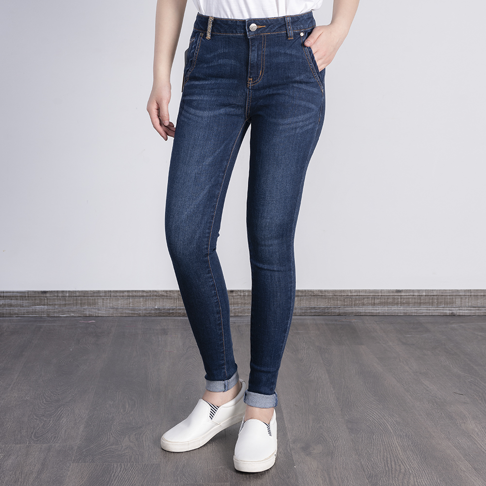 Quần Jeans Ojeans - Skinny Lưng Cao Nữ - 5QJD20386BW