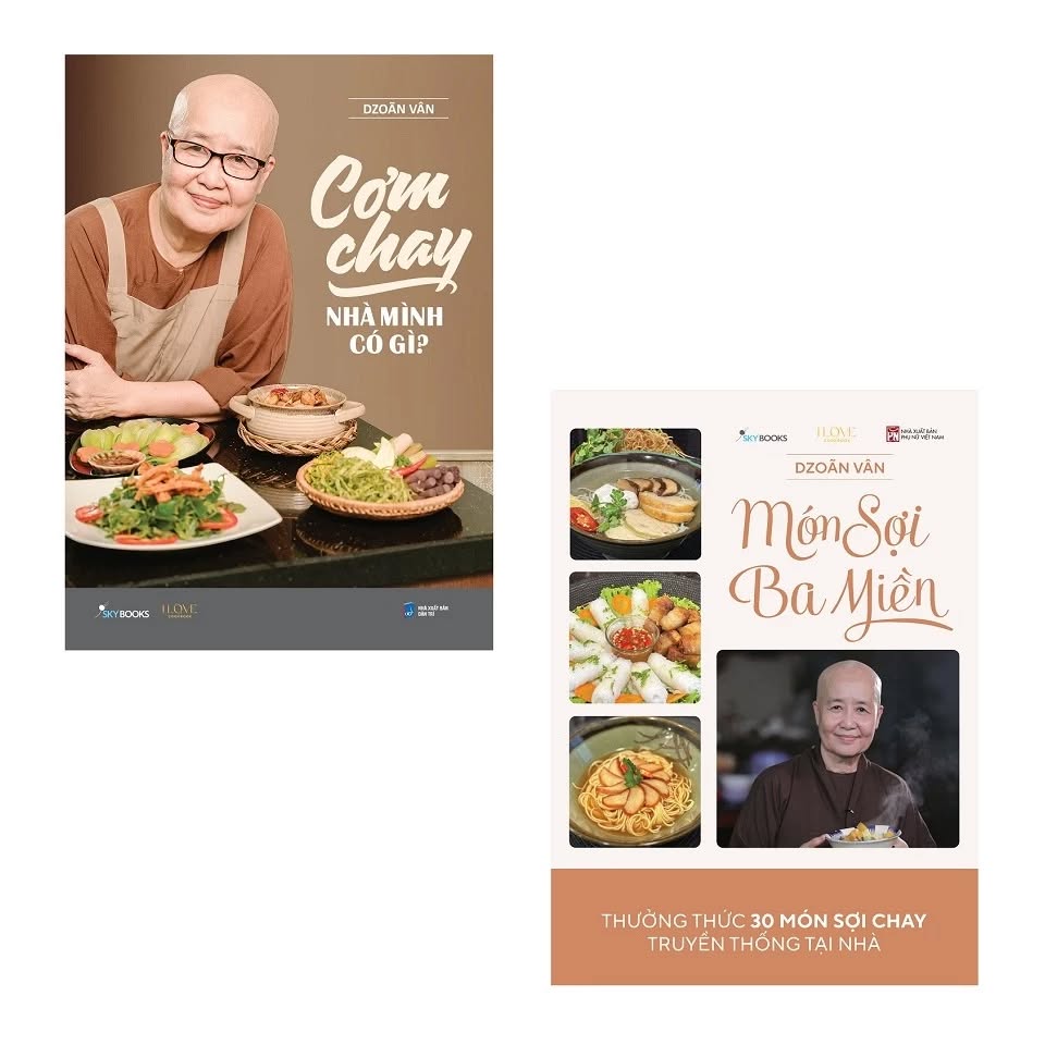 Sách nấu ăn - Cơm Chay Nhà Mình Có Gì? + Món Sợi Ba Miền (Link Combo + Chọn Lẻ) - Dzoãn Vân