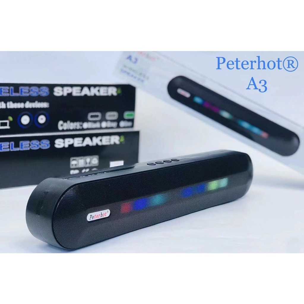 Loa bluetooth a3 cao cấp 2022. âm thanh 2 loa bass đập mạnh, âm thanh cực đỉnh, hỗ trợ đèn led. bảo hành 12 tháng lỗi 1 đổi 1