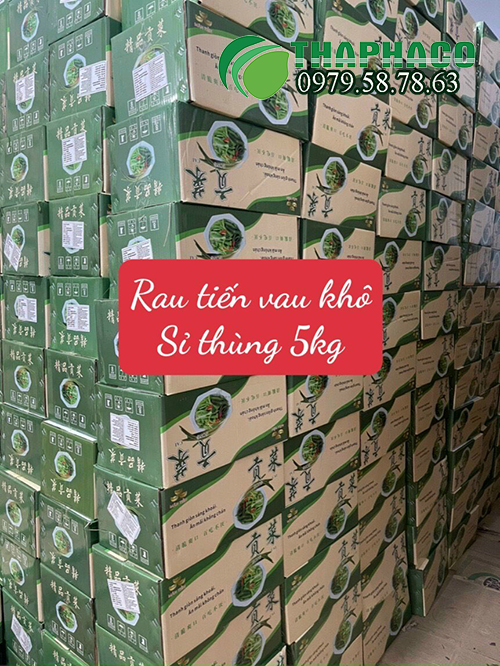 Thùng rau tiến vua xanh non giòn đẹp - hàng loại 1 - sấy khô - loại 1kg