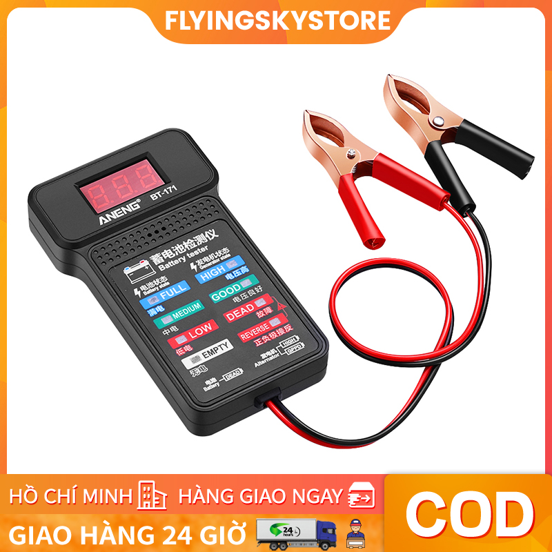 Bt-171 ô tô kiểm tra pin ô tô khởi động và hệ thống sạc kiểm tra chẩn đoán lỗi dụng cụ kỹ thuật số pin phân tích kiểm tra pin 12v