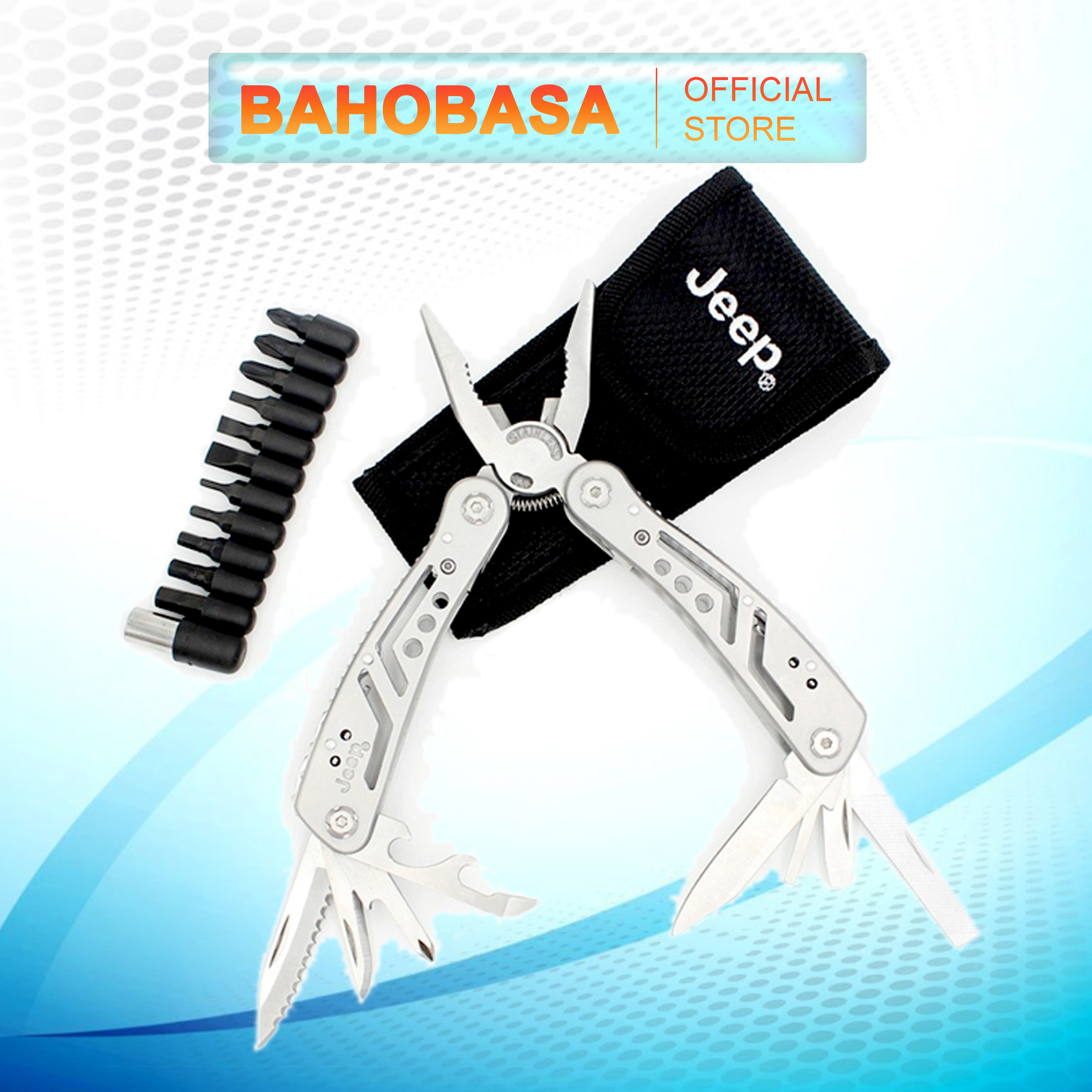 Kìm đa năng Kìm JEEP đa năng kèm bộ tool vít đa chức năng nhỏ gọn tiện lợi thép không gỉ