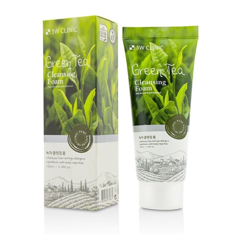 SỮA RỬA MẶT TRÀ XANH 3W GREEN TEA CLEANING FOAM