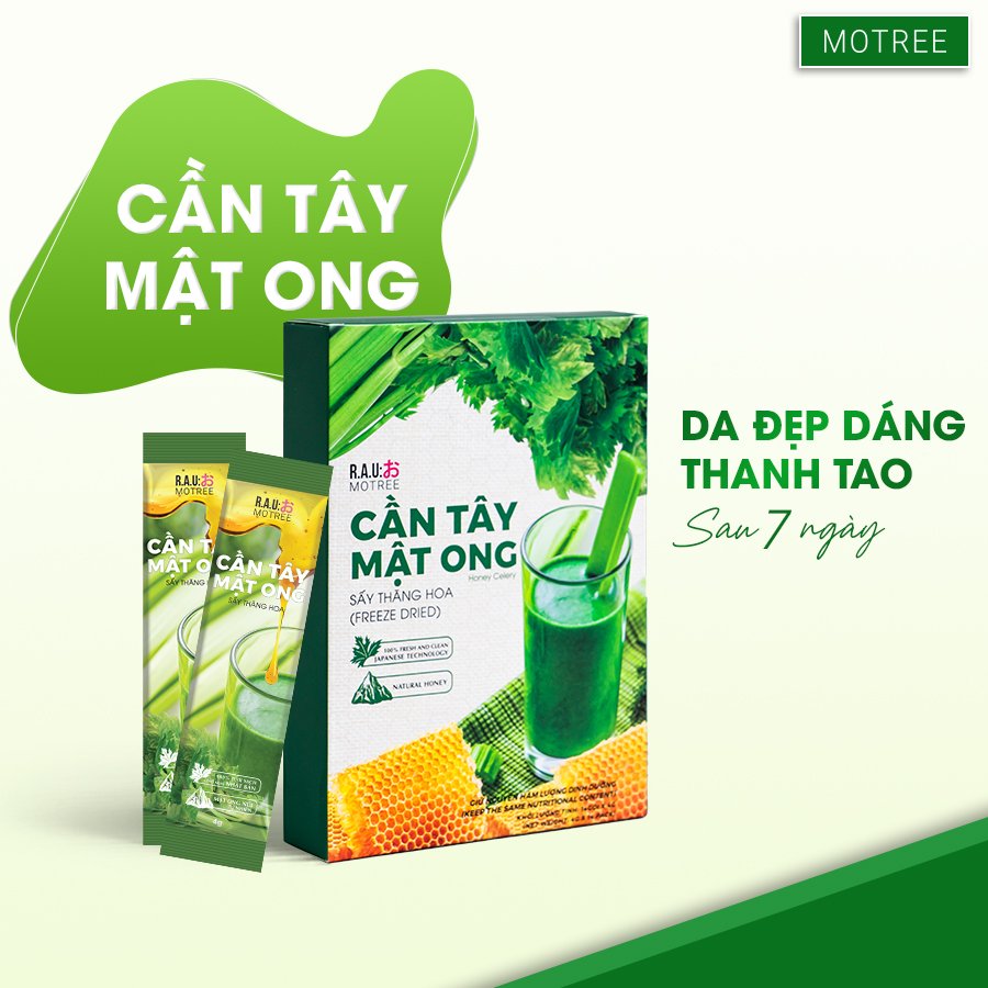 Cần Tây Mật Ong Motree Thanh Lọc Cơ Thể, Da Sáng Dáng Xinh