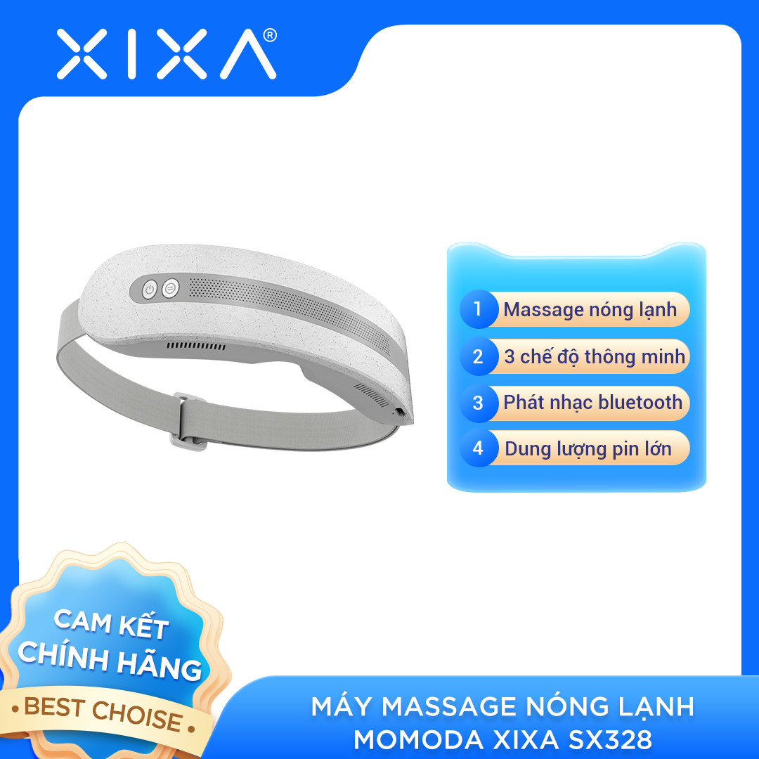 Máy massage mắt vật lý trị liệu nóng lạnh momoda sx328, công nghệ thông minh kết nối bluetooth nghe nhạc