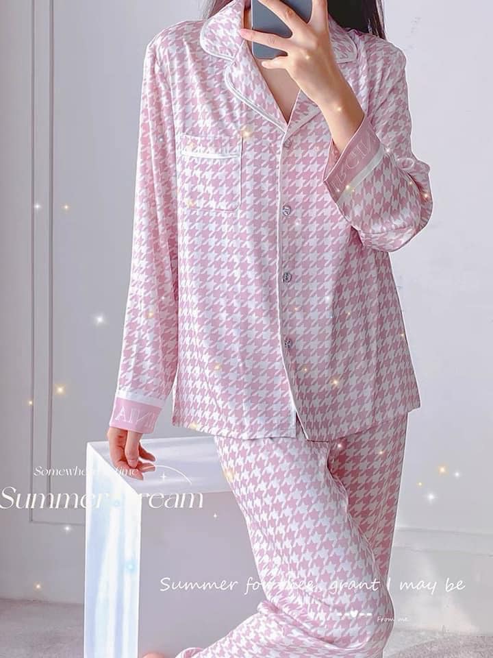 Set bộ lụa kèm dây buộc tóc