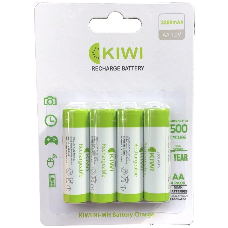 Pin sạc kiwi aa 3300mah vỉ 4 viên, hàng chính hãng