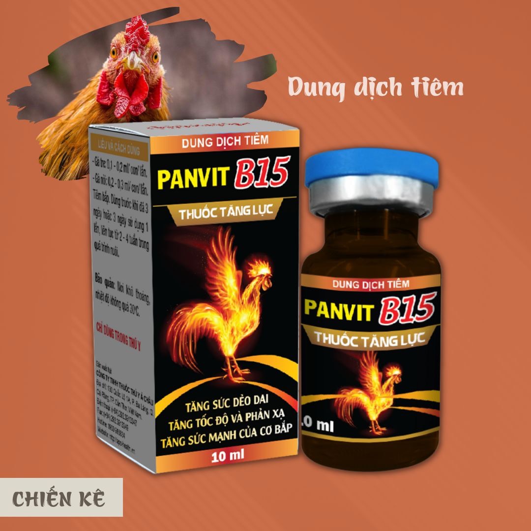 1 LỌ X 10ML PANVIT B15 dành cho gà chọi
