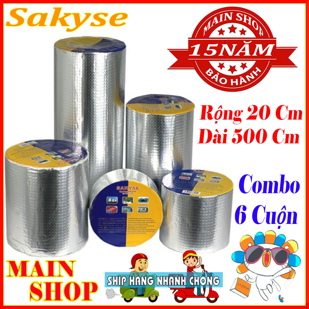 Băng keo chống thấm Nhật Bản, Băng keo chống thấm nước, Keo dán siêu dính Sakyse Miếng vá Siêu Dính Đa Năng Dán Chống thấm mái nhà, dán tường, mái tôn, dán bể bơi, phao bị dột chất hơn keo Bosui, bảo hành 15 năm