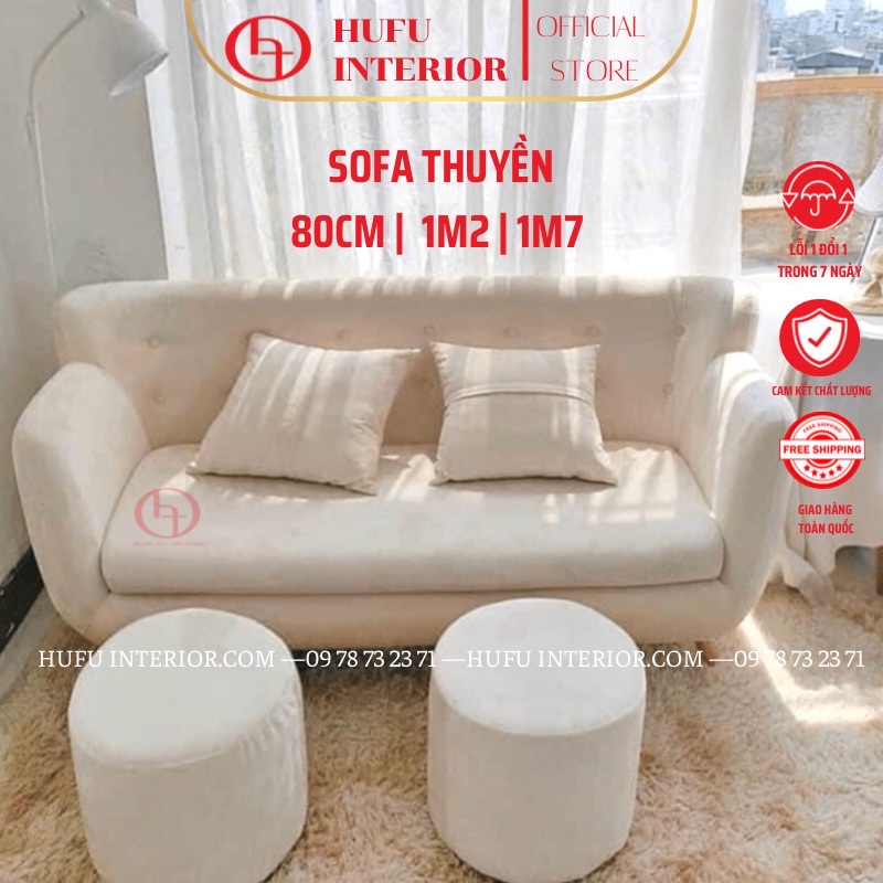 GHẾ SOFA NỈ, SOFA VĂNG THUYỀN, SOFA PHÒNG KHÁCH, PHÒNG NGỦ - HUFU INTERIOR