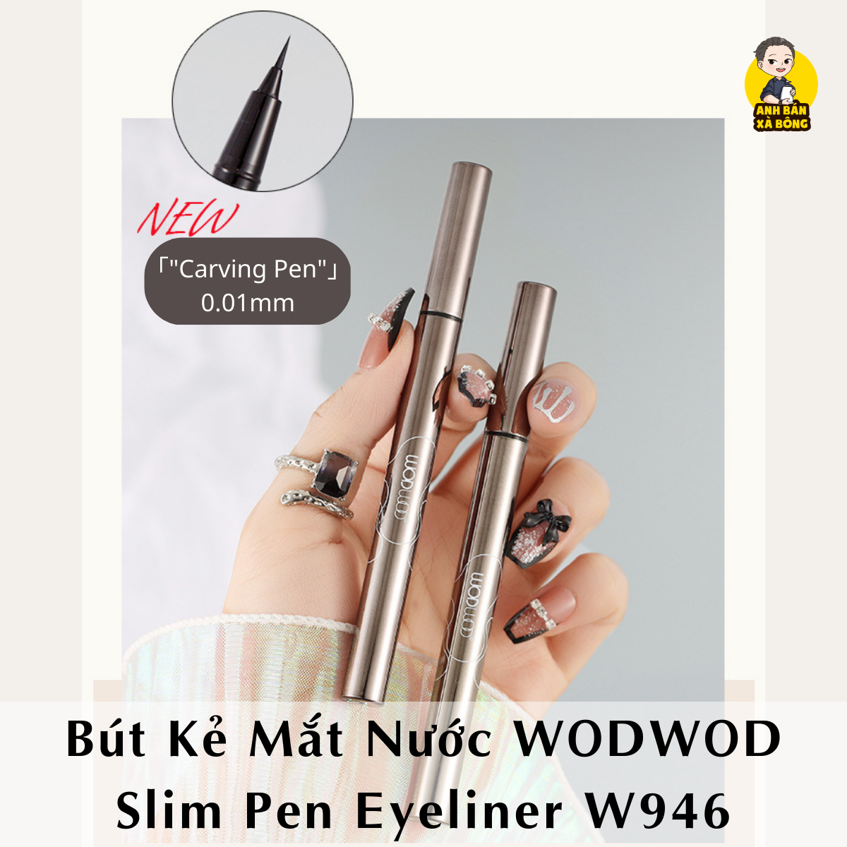 Bút kẻ mắt nước wodwod slim pen eyeliner w946