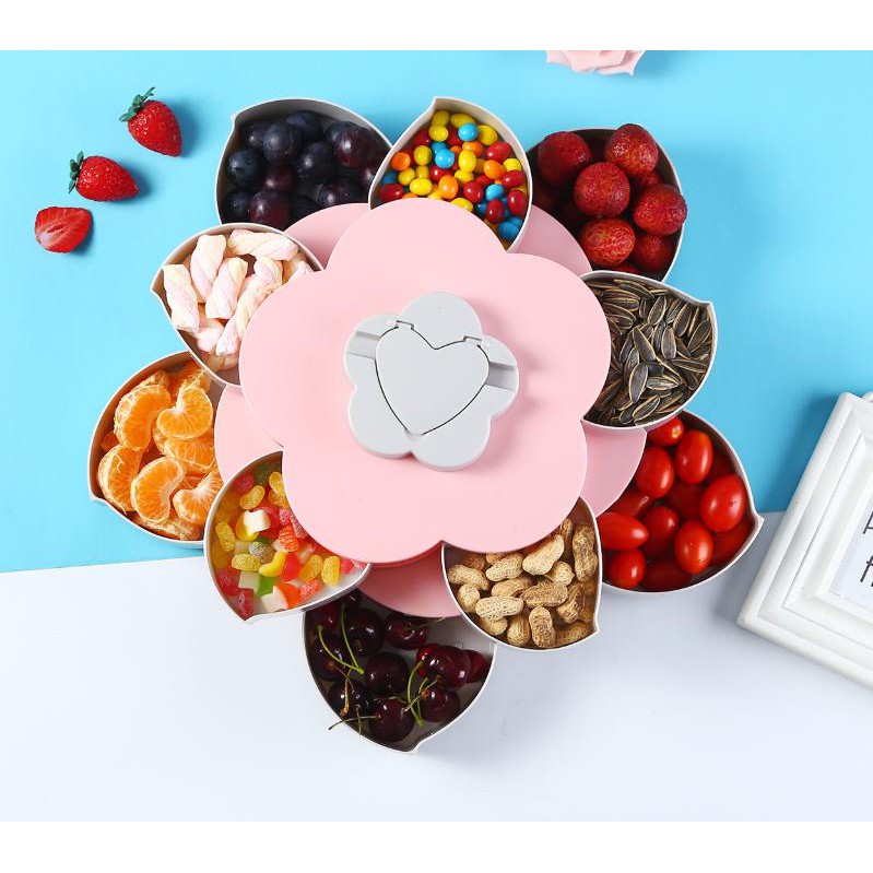 [HCM]Combo 3 Khay Đựng Bánh Keo Mứt Tết 2 Tầng Có Kèm Khe Để Điện Thoại Thông Minh Khay Mứt 2 Tầng Song Anh Cao Cấp