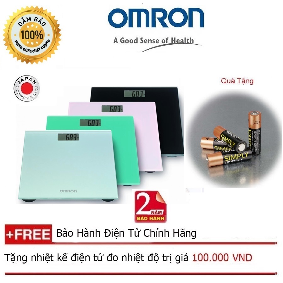 Cân sức khoẻ điện tử mặt kinh cường lực omron hn-289