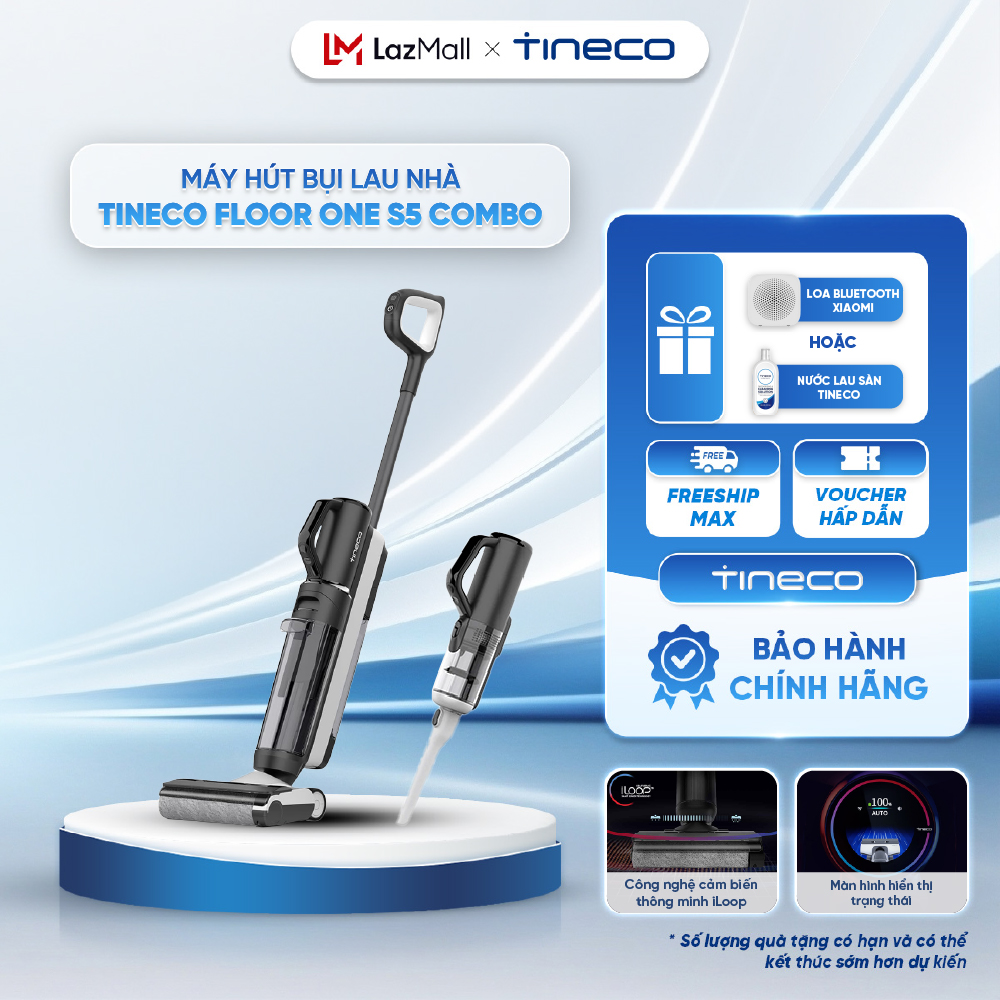 Máy hút bụi lau nhà Tineco Floor One S5 Combo - Trợ lý giọng nói - Tự động giặt giẻ
