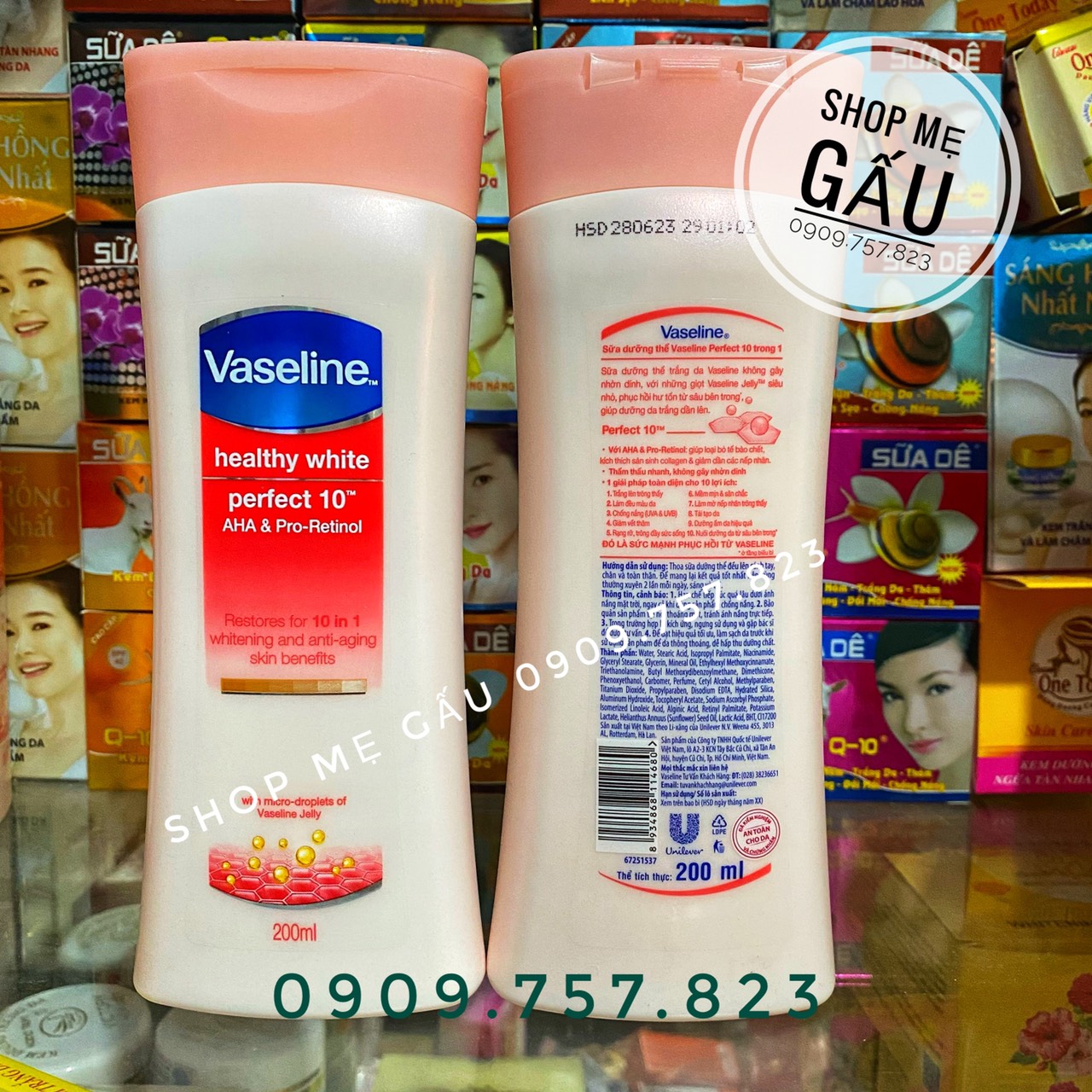 Sữa dưỡng thể vasaline 200ml