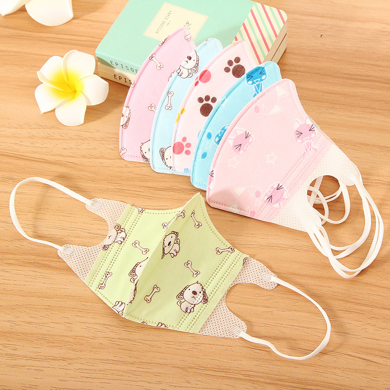 Set 5 khẩu trang 3 lớp chống bụi, kháng khuẩn cho bé