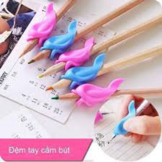 Combo 10 đệm tay cầm bút hình cá heo hỗ trợ cầm bút cho bé