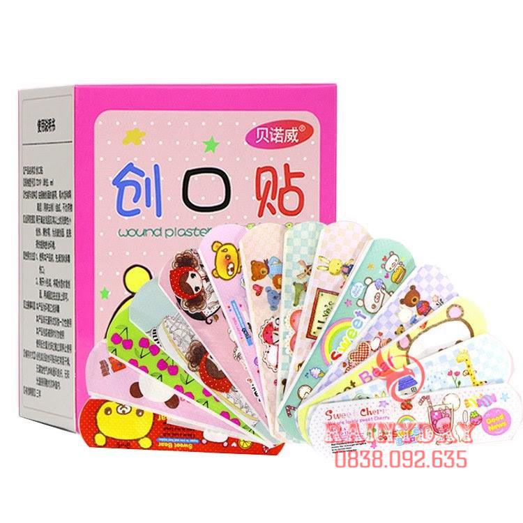 Băng gâu dán băng keo cá nhân cute dễ thương hoạt hình thú ngộ nghĩnh cho bé - COMBO 100 miếng