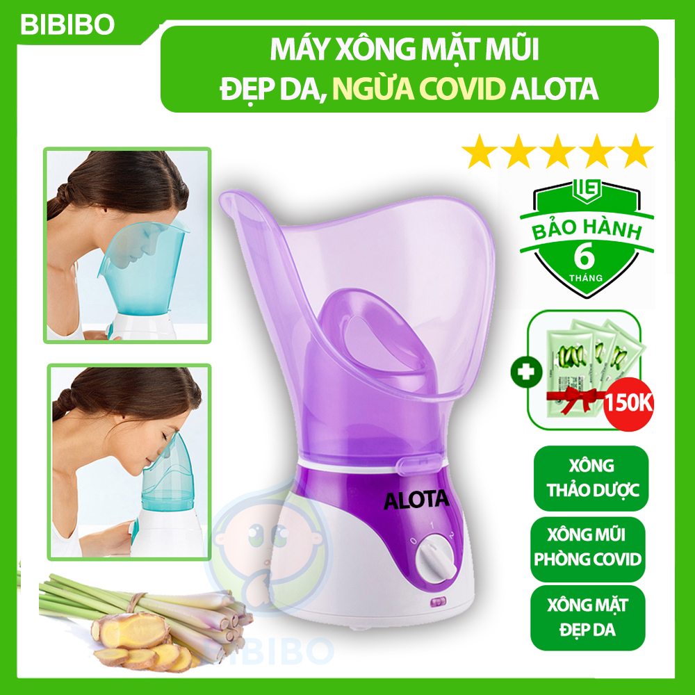 Máy xông hơi mặt mũi ALOTA X17 công nghệ nano thẩm thấu hơi nước nhanh chóng, giúp giãn mạch máu dưới da, làm đẹp hiệu quả, máy xông mặt hỗ trợ các vấn đề hô hấp, bảo hành 6 tháng -Shop BIBIBO
