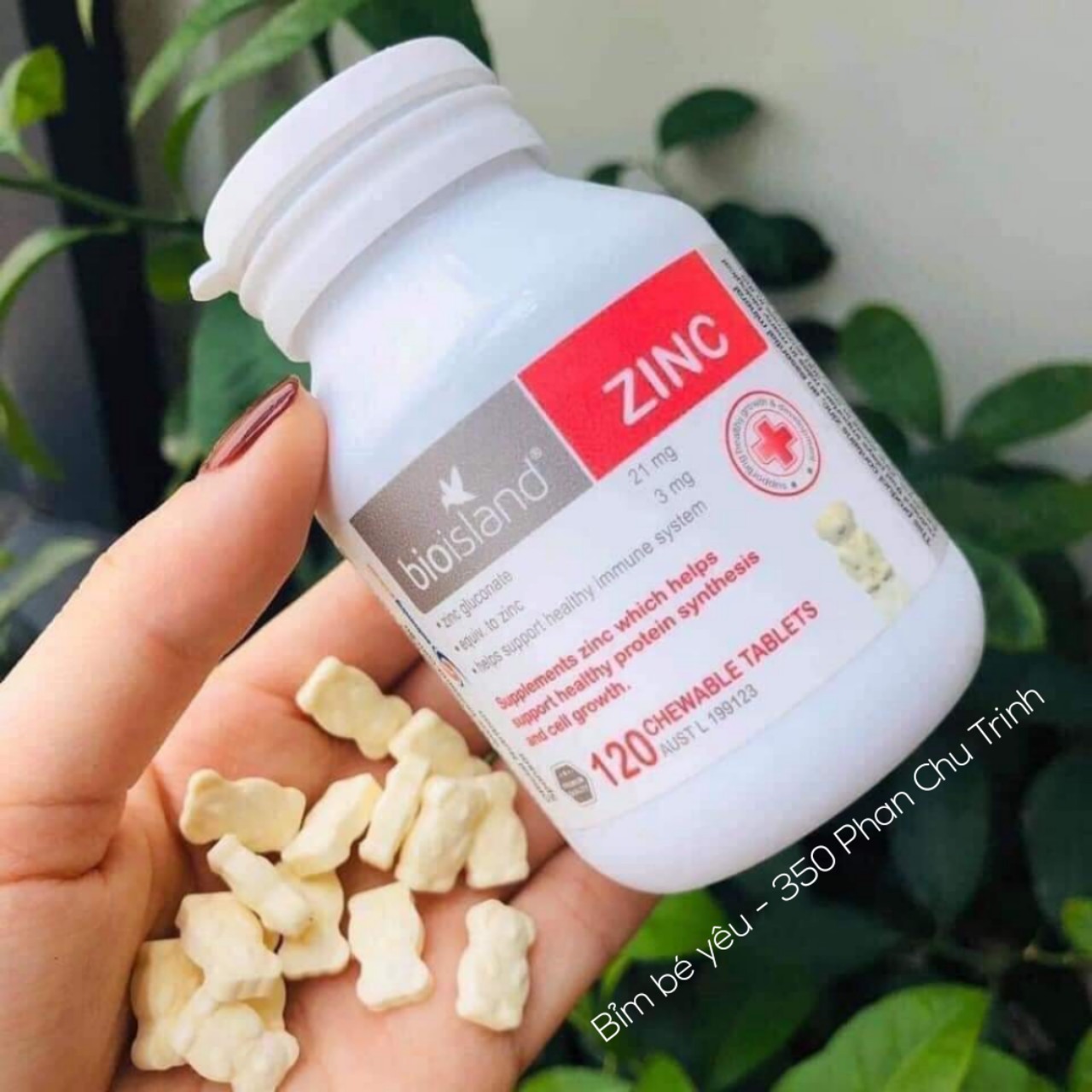 Viên bổ sung kẽm Zinc Bioisland 120 viên cho bé từ 1 tuổi