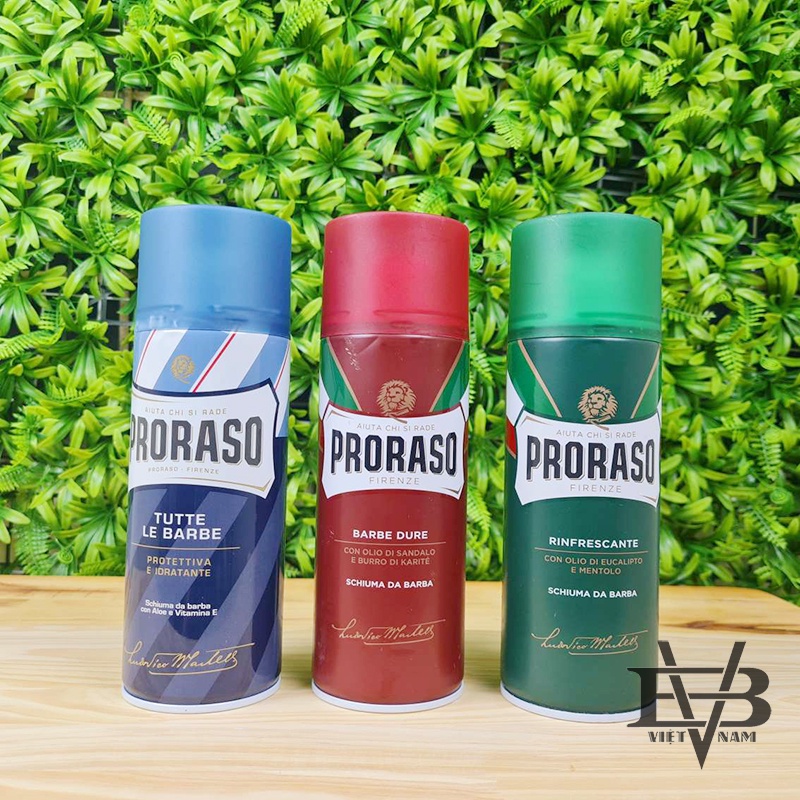 Bọt cạo râu Proraso cao cấp Ý - Proraso Shaving Foam Sandalwood 400ml | FULL 4 LOẠI