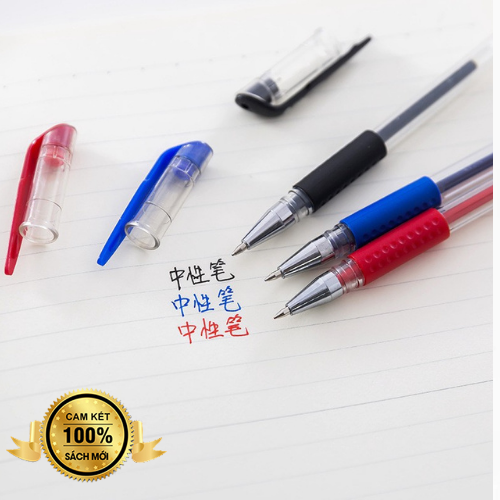 Combo 10 cây viết bi mực nước màu đen- bút bi mực nước đệp