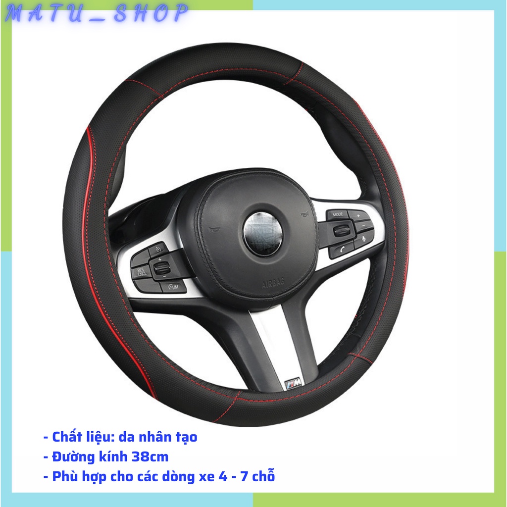 Bọc vô lăng ô tô đường kính 38cm da nhân tạo
