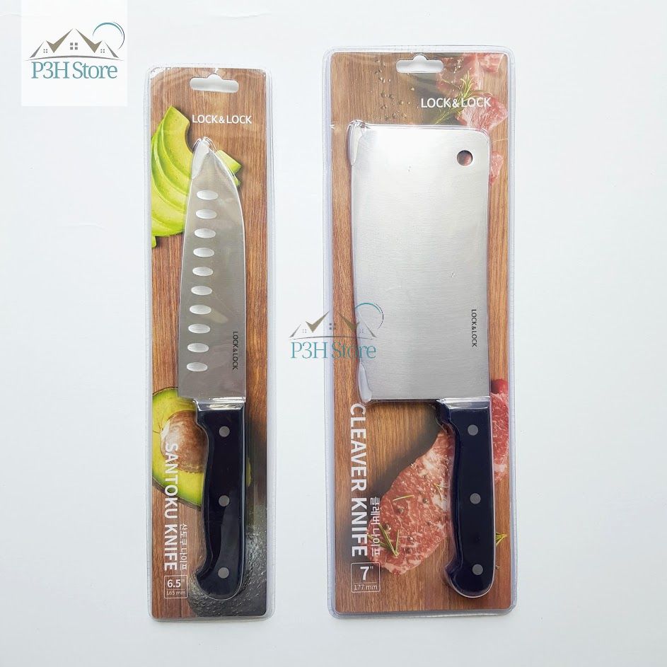 Dao làm bếp lock&lock santoku 6.5inch ckk921 chặt xương ckk920