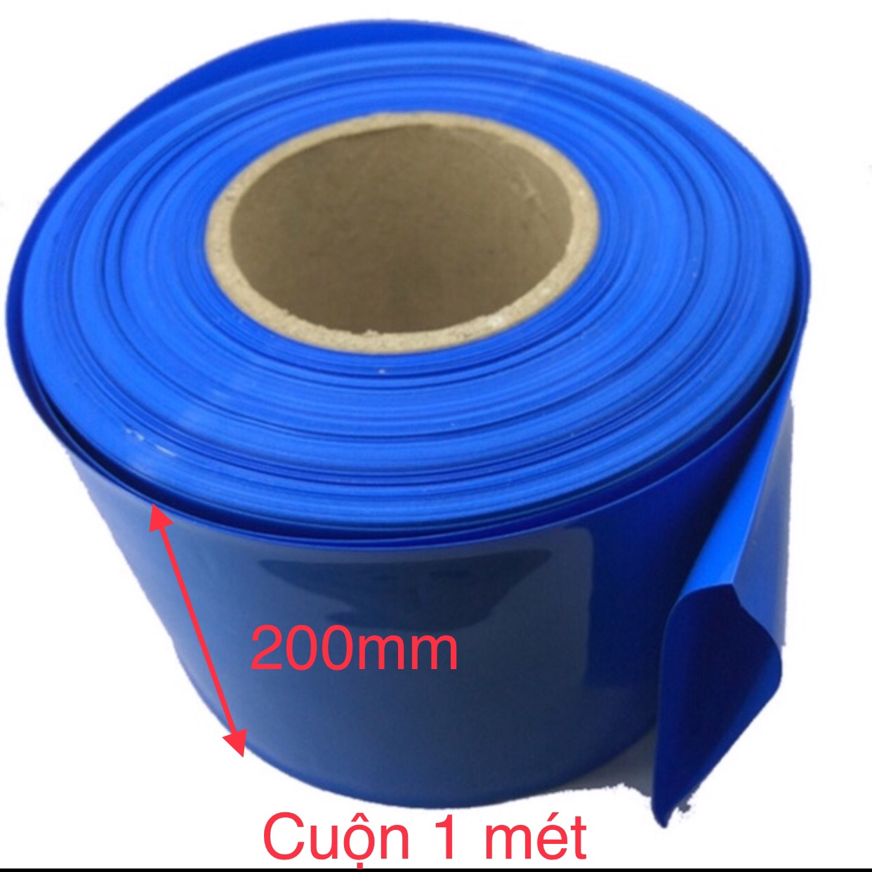 Màng co nhiệt pvc bọc pin loại 190mm hoặc 200mm, chọn 1mét và 10 mét