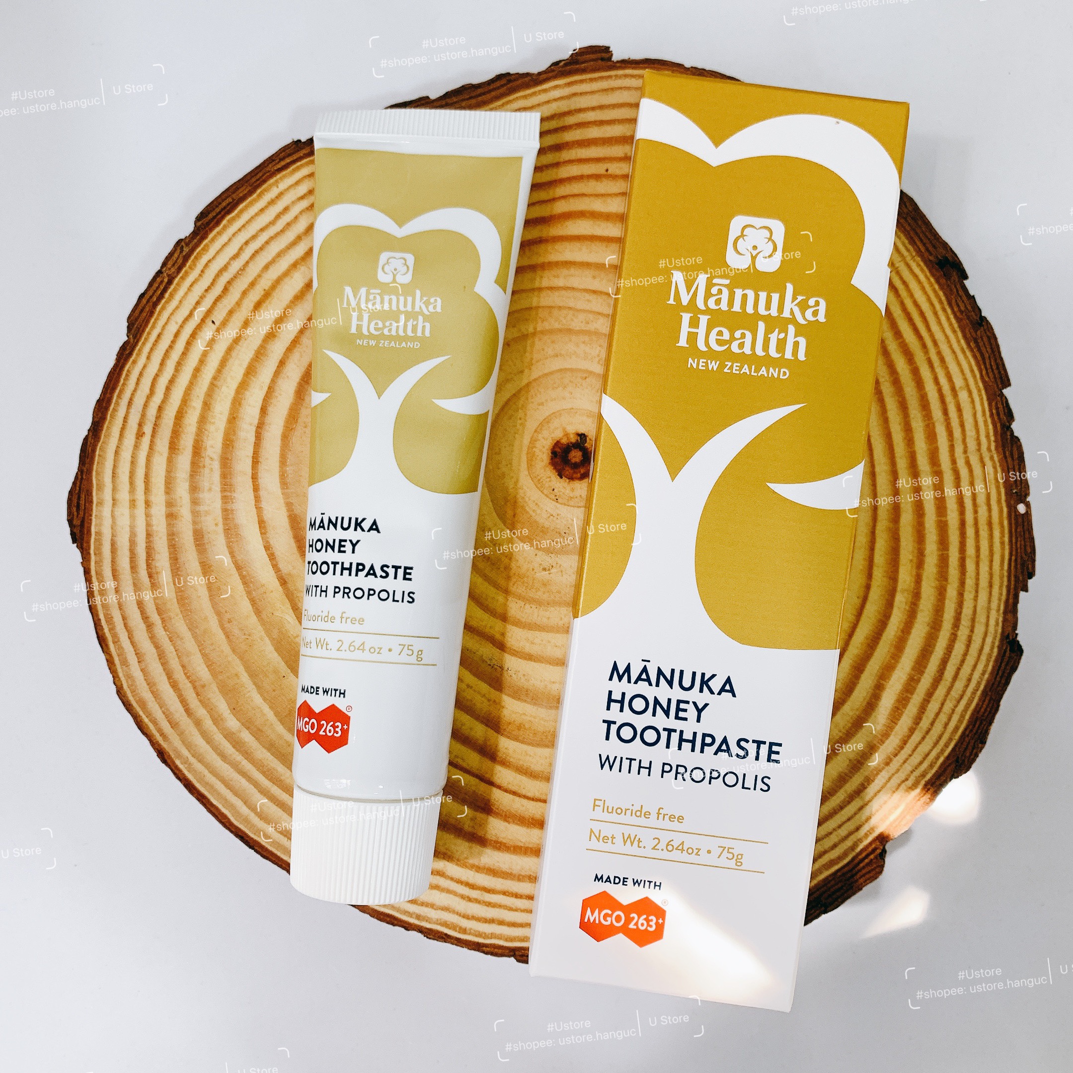 Kem đánh răng mật ong với keo ong manuka & propolis mgo 263+ toothpaste