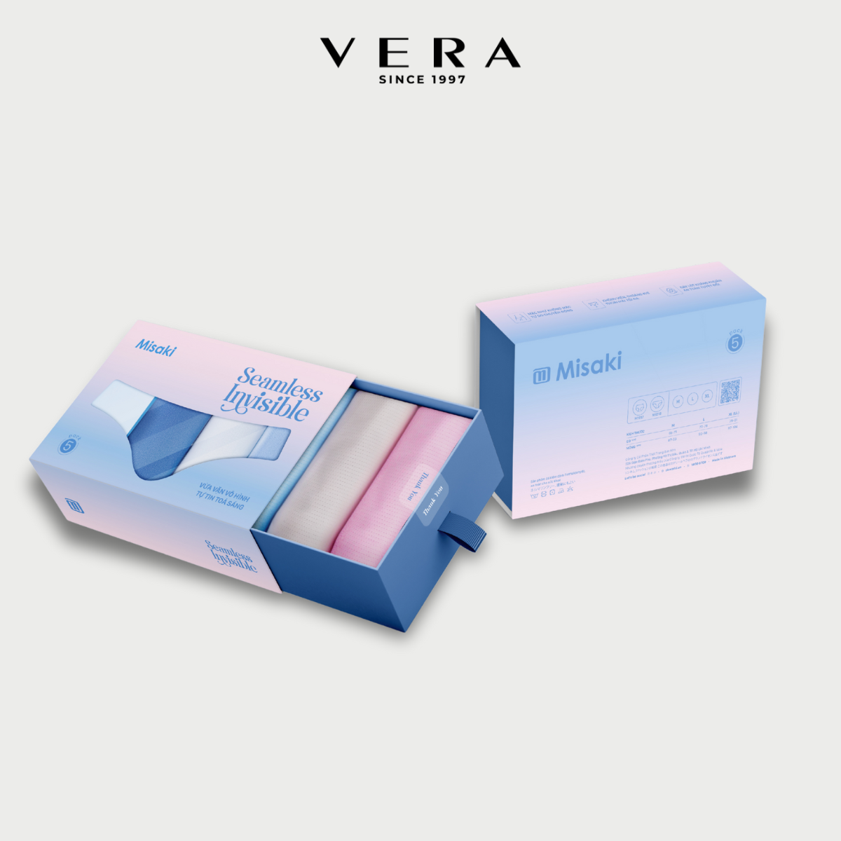 Combo 5 Quần lót nữ Misaki seamless lưng vừa không viền - M1018