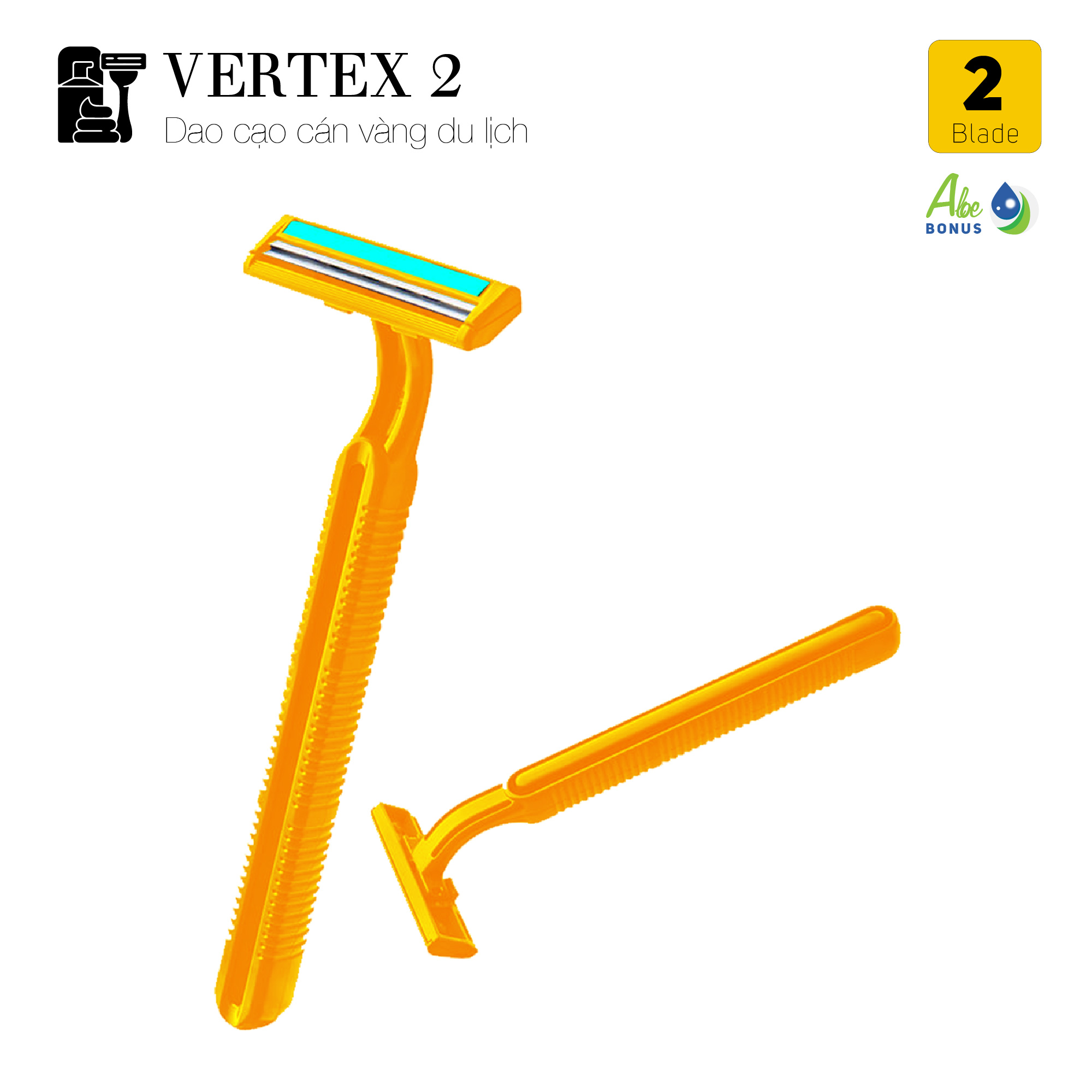 Bộ 12 dao cạo râu USRazor Vertex 2,Dao cạo cán vàng,Dao cạo du lịch,Dao cạo 2 lưỡi,Dao cạo chính hãng,Dao cạo dùng 1 lần,Dao cạo có dãi bôi trơn,Vì dao cạo du lịch,Vỉ dao cạo 24 chiếc,Dao cạo lưỡi thép
