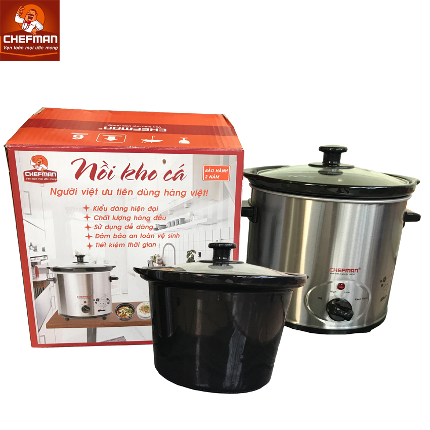 Nồi nấu cháo kho thịt hầm xương đa năng chefman -CM511