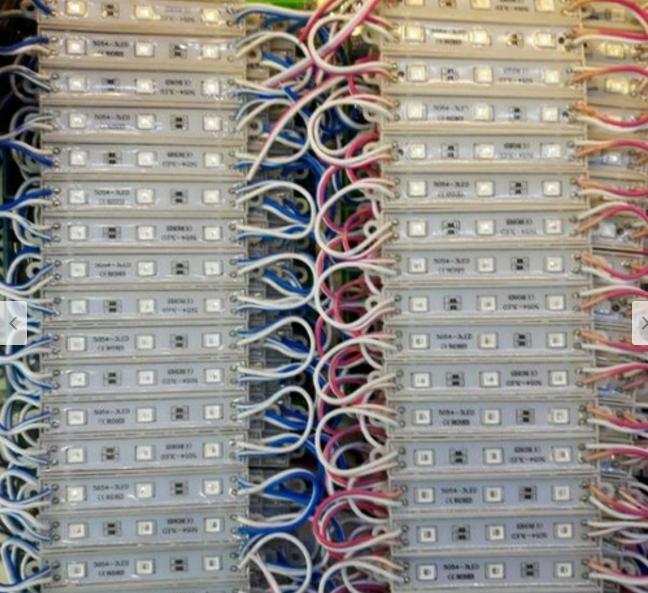 Led hắt 7 màu 12v led 3 mắt 5054 vỉ 20 thanh - 7 màu 3 mắt