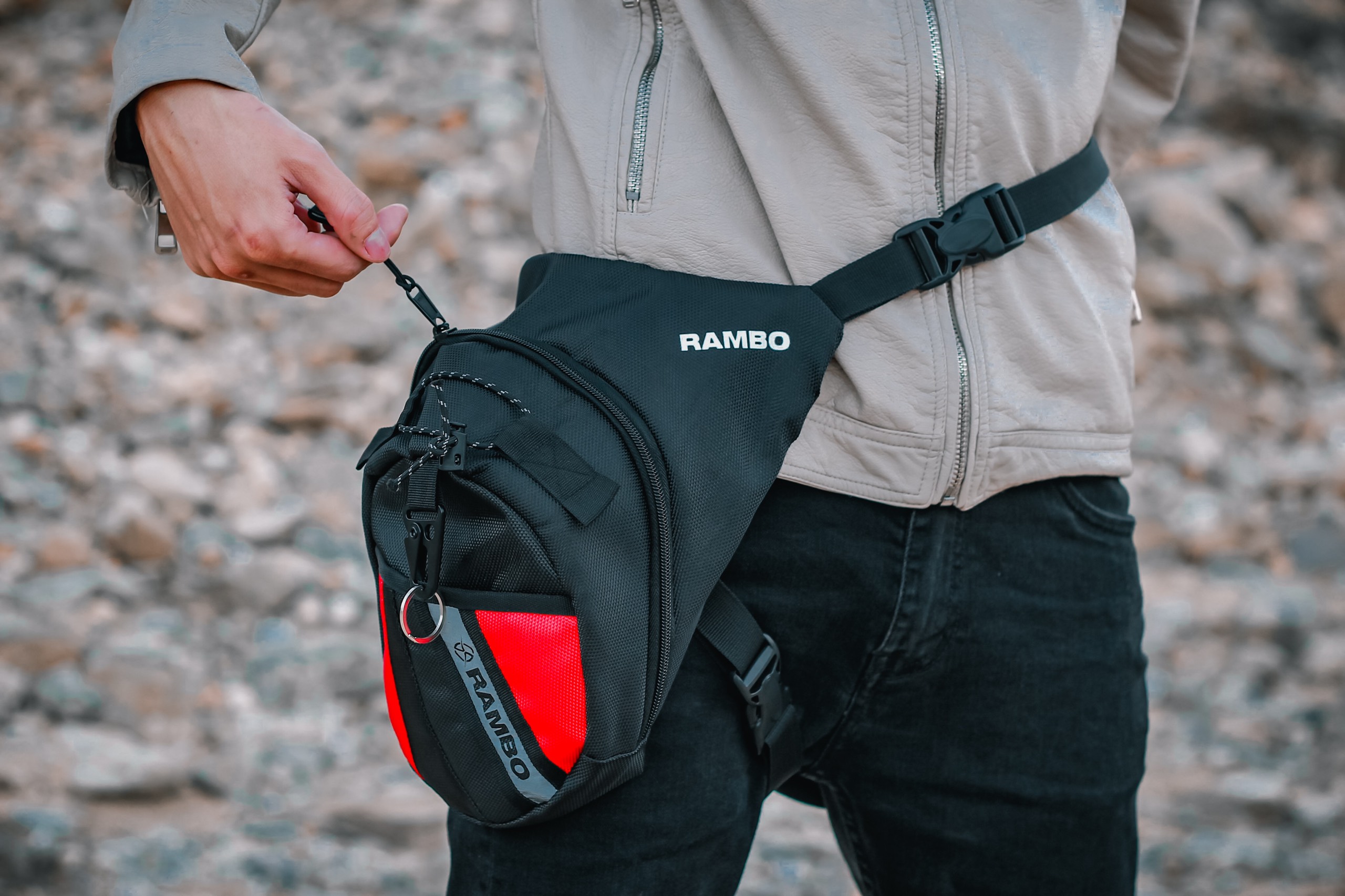 Túi đeo chéo đùi RAMBO- túi đeo hông thể thao