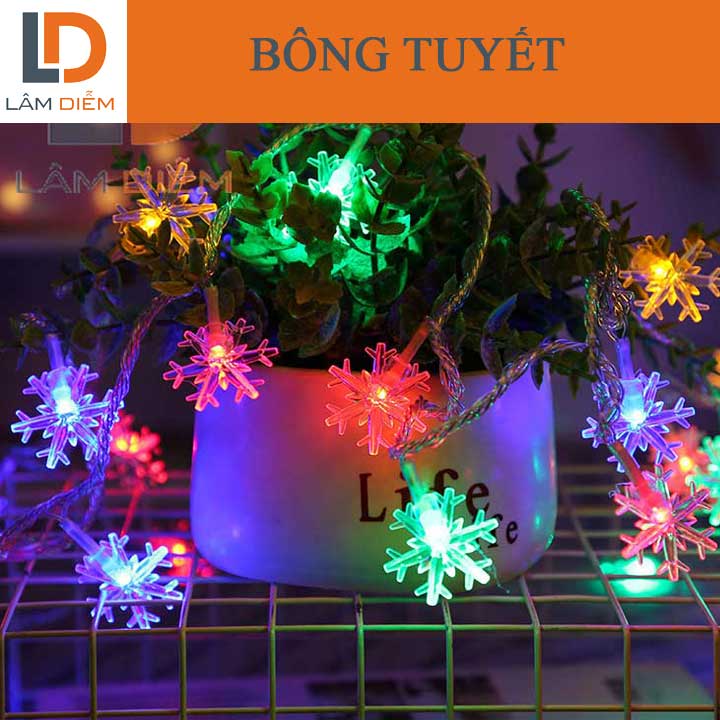 Đèn trang trí Đèn led chớp bóng đổi màu nhấp nháy nhiều kiểu dây trong 4m-4m5 18 bóng