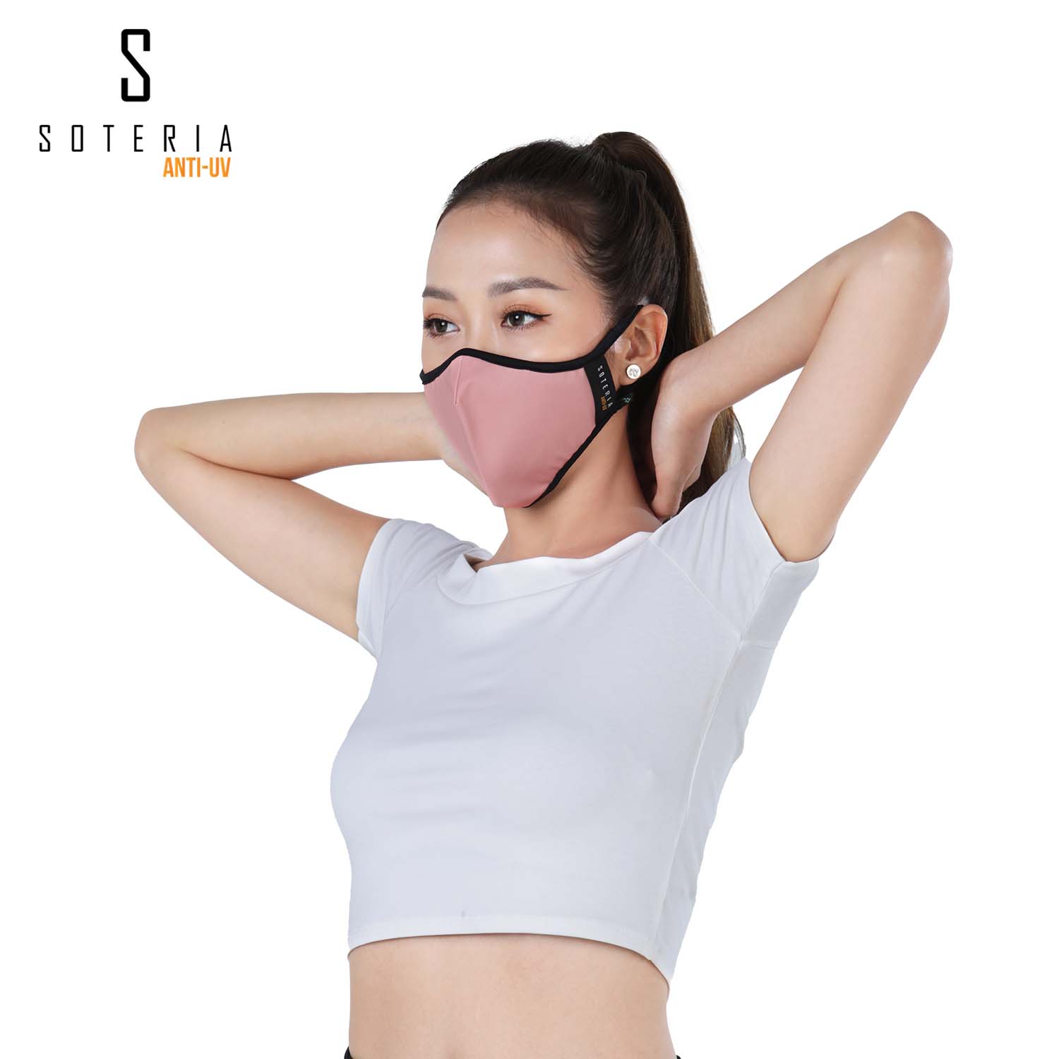 Khẩu trang chống nắng Anti UV Soteria Flamingo đạt chuẩn UPF 50+ chống khuẩn chống